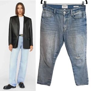 Frame Denim- Le High Straight Light Wash Winslow Jeans, Size 27
